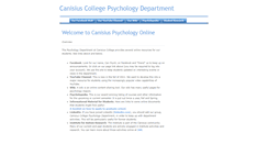 Desktop Screenshot of canisiuspsychology.net